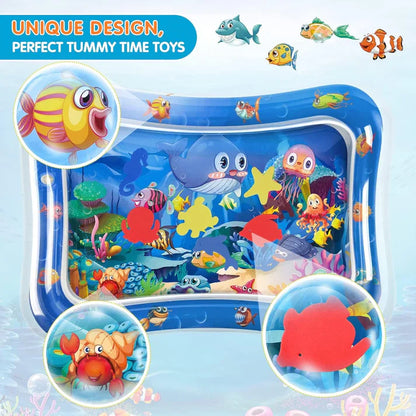 Infinno Inflatable Tummy Time Water Play Mat – Sensory Development Mat for Babies (3-24 Months)