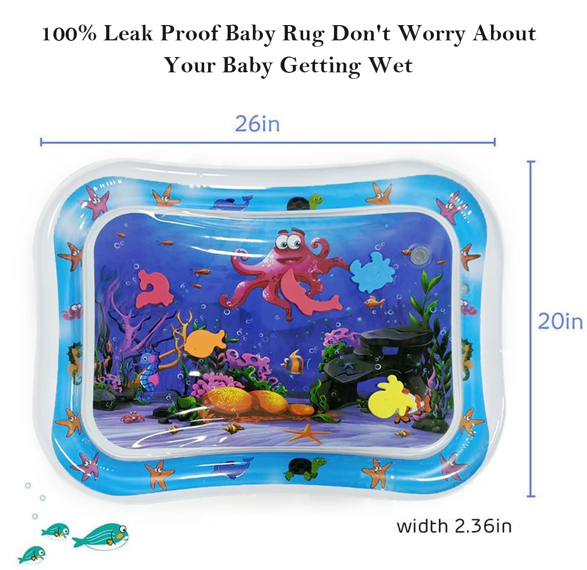 Infinno Inflatable Tummy Time Water Play Mat – Sensory Development Mat for Babies (3 - 24 Months) - Saadiq.pk