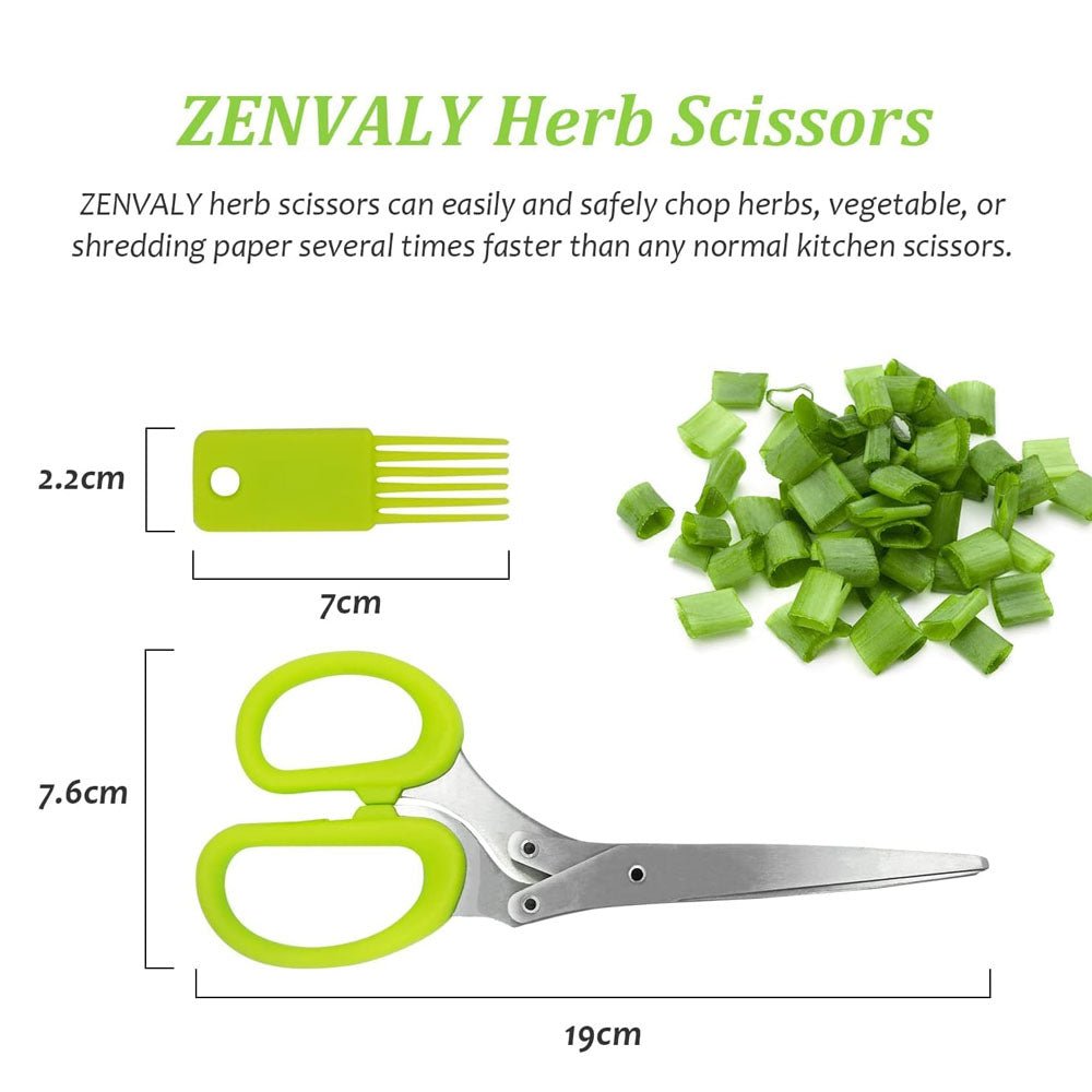 InnovaGoods 5 - in - 1 Multi - Blade Kitchen Scissors – Multi - Purpose Cutter - Saadiq.pk