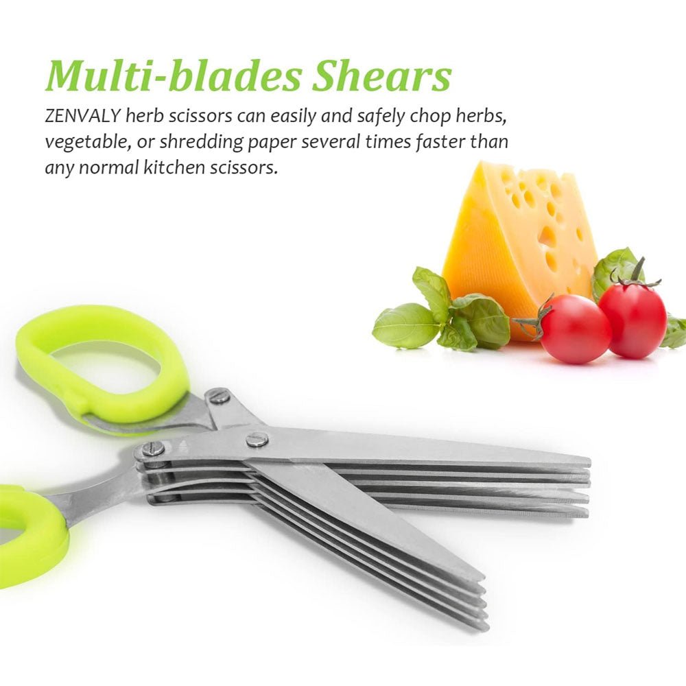 InnovaGoods 5 - in - 1 Multi - Blade Kitchen Scissors – Multi - Purpose Cutter - Saadiq.pk