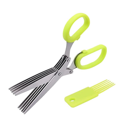 InnovaGoods 5 - in - 1 Multi - Blade Kitchen Scissors – Multi - Purpose Cutter - Saadiq.pk