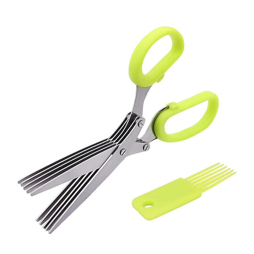 InnovaGoods 5 - in - 1 Multi - Blade Kitchen Scissors – Multi - Purpose Cutter - Saadiq.pk