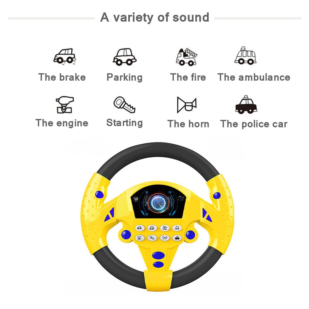Interactive Car Steering Wheel Toy for Kids with Sound & Buttons - Saadiq.pk