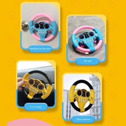 Interactive Car Steering Wheel Toy for Kids with Sound & Buttons - Saadiq.pk
