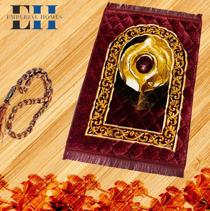 Jaye Namaz Royal – Premium Velvet Prayer Mat with Foam Cushioning - Saadiq.pk