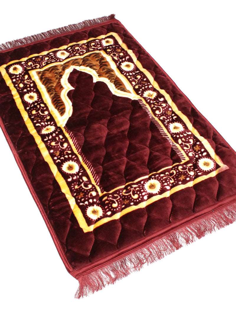 Jaye Namaz Royal – Premium Velvet Prayer Mat with Foam Cushioning - Saadiq.pk