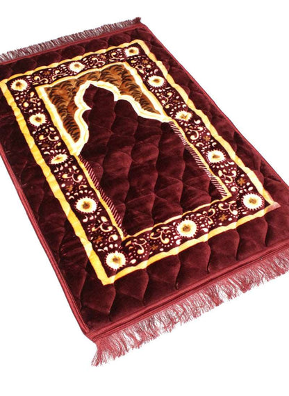 Jaye Namaz Royal – Premium Velvet Prayer Mat with Foam Cushioning - Saadiq.pk