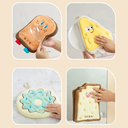 Kids Cartoon Hand Towel | Soft Microfiber Hanging Towel for Bathroom & Kitchen Use - Saadiq.pk
