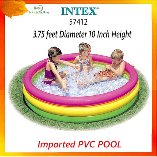 Kids Swimming Pool – Colorful 3 - Ring Inflatable Pool - Saadiq.pk