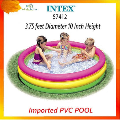 Kids Swimming Pool – Colorful 3 - Ring Inflatable Pool - Saadiq.pk