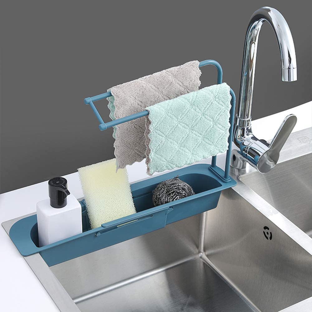 Kitchen Sponge Brush Holder – Sink Organizer for Sponges & Cleaning Tools - Saadiq.pk