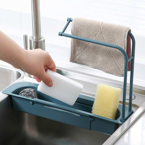 Kitchen Sponge Brush Holder – Sink Organizer for Sponges & Cleaning Tools - Saadiq.pk