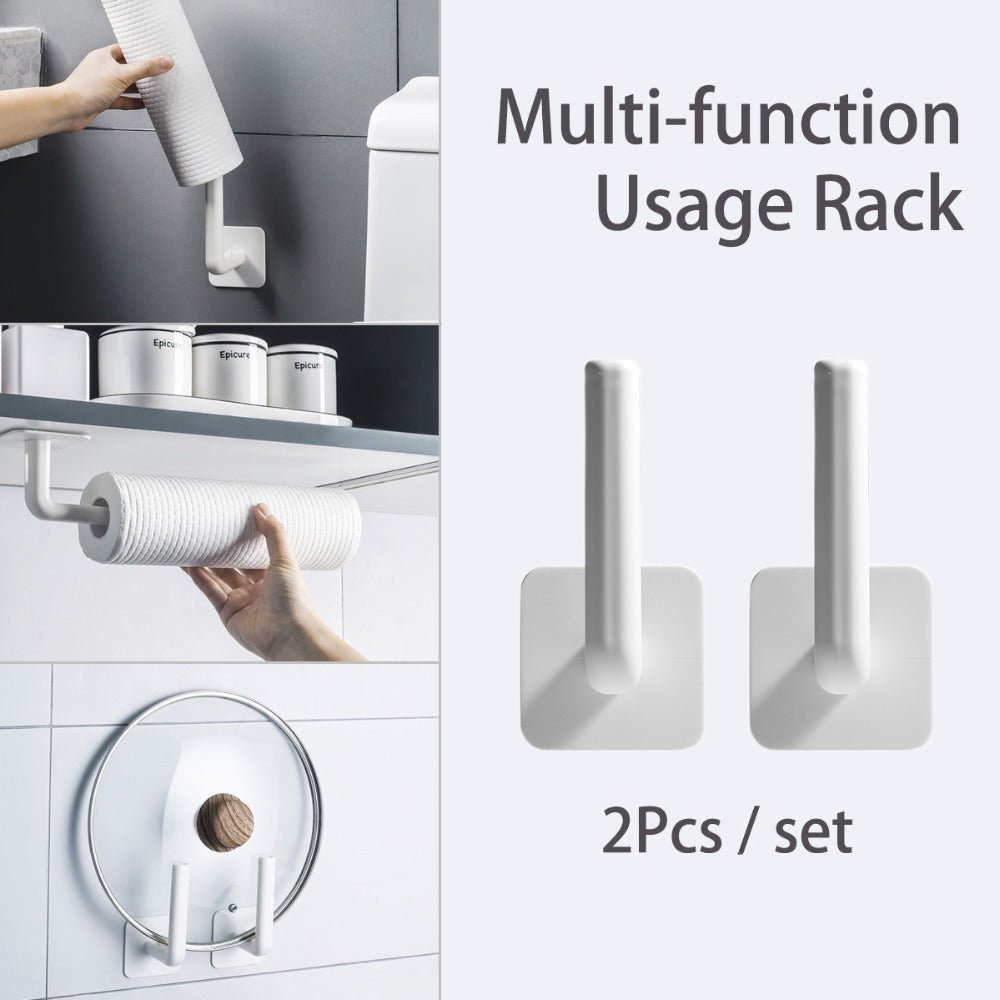 L Shape Multipurpose Holder (Pack of 2) – Self - Adhesive Wall Mount Organizer - Saadiq.pk