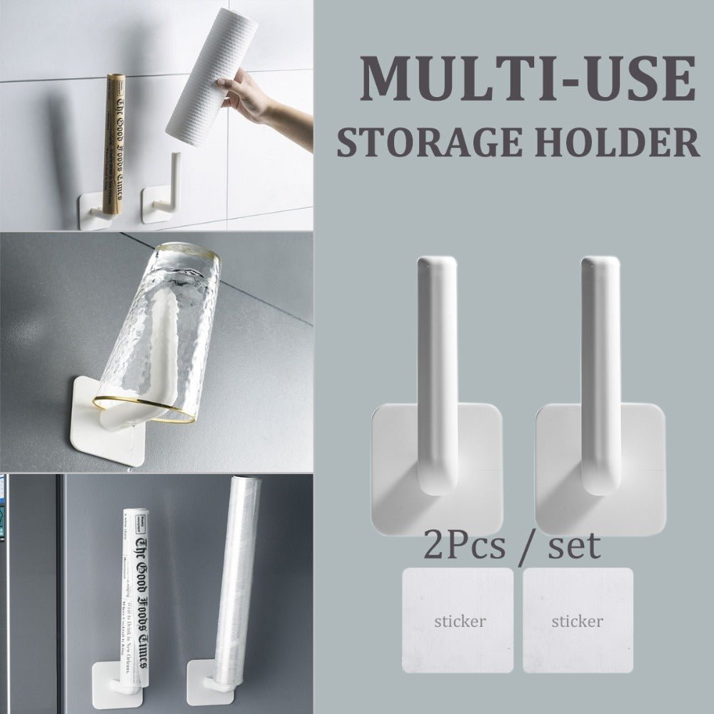 L Shape Multipurpose Holder (Pack of 2) – Self - Adhesive Wall Mount Organizer - Saadiq.pk