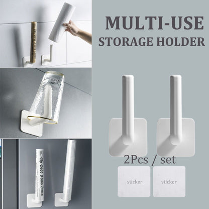 L Shape Multipurpose Holder (Pack of 2) – Self - Adhesive Wall Mount Organizer - Saadiq.pk