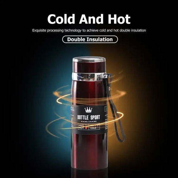 Large Capacity 1000ML Stainless Steel Travel Bottle – Leak‑Proof Thermal Vacuum Flask - Saadiq.pk