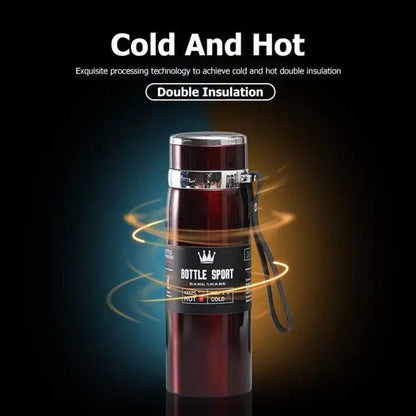 Large Capacity 1000ML Stainless Steel Travel Bottle – Leak‑Proof Thermal Vacuum Flask - Saadiq.pk