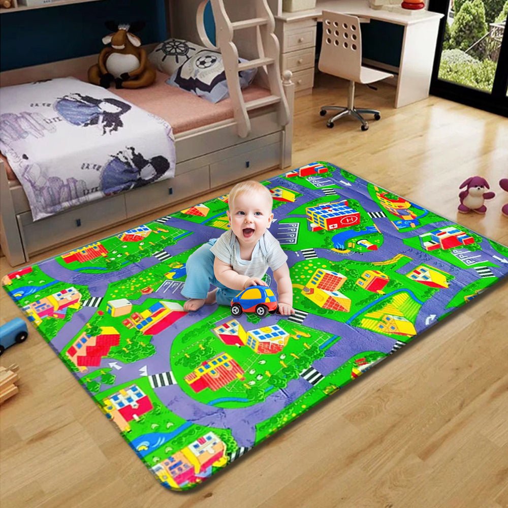 Large Foldable City Play Rug – Kids Imaginative Play Mat - Saadiq.pk