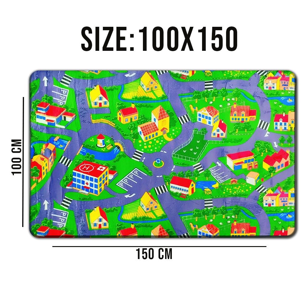 Large Foldable City Play Rug – Kids Imaginative Play Mat - Saadiq.pk