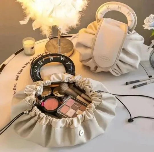 Lazy Makeup Bag with Handle | Drawstring Cosmetic Pouch for Women & Girls - Saadiq.pk