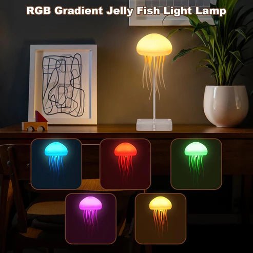 LED Jellyfish Lamp – Artificial Aquarium Mood Night Light - Saadiq.pk