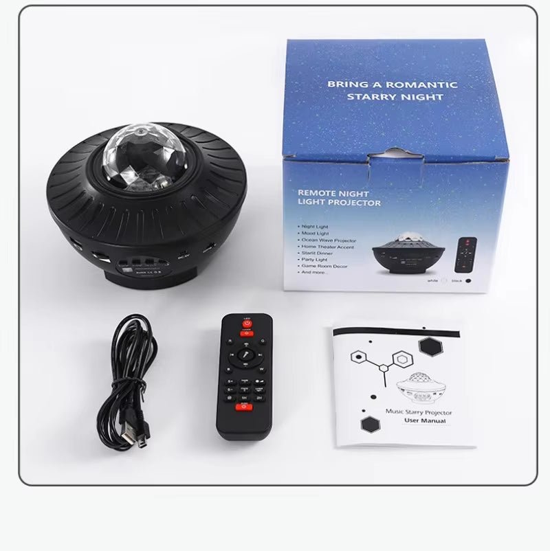 LED Star Ocean Wave Projector – Night Light with Galaxy & Ocean Effects - Saadiq.pk