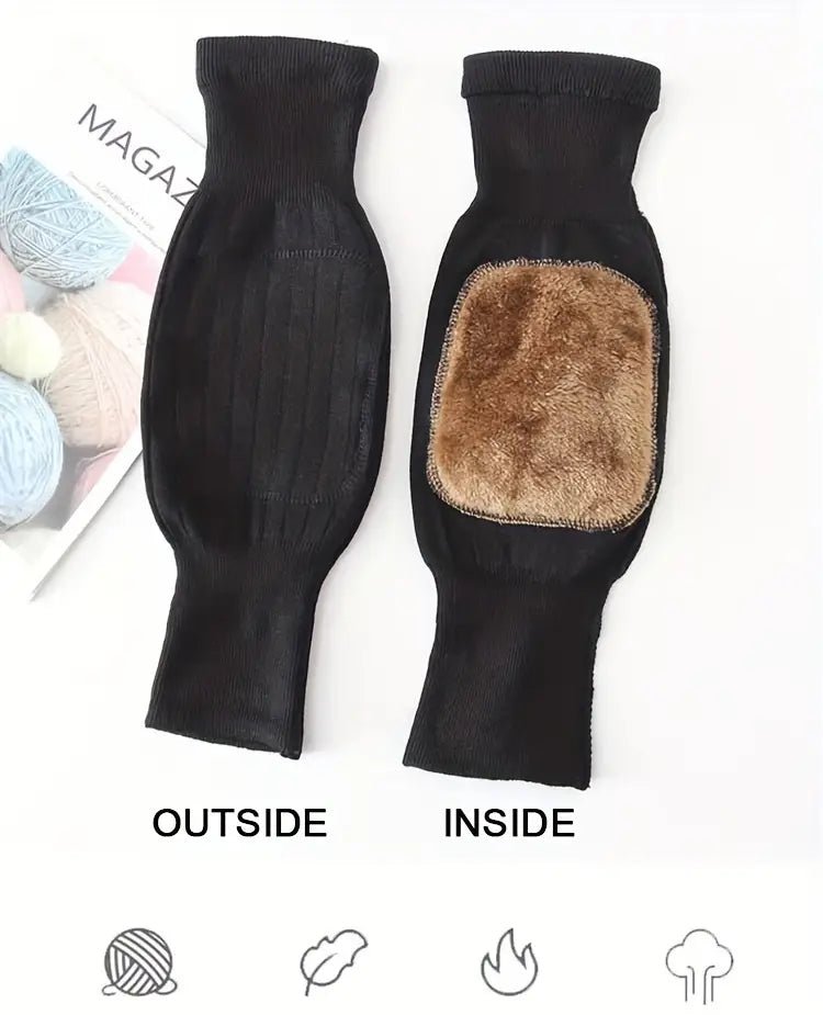 Leg Warmer,Warm Wool Knee High Winter For Men & Women High Quality Fleece Inside - Leg Warmer Warm Knee Brace Pad - Saadiq.pk