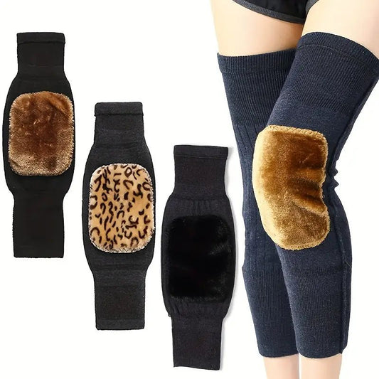 Leg Warmer,Warm Wool Knee High Winter For Men & Women High Quality Fleece Inside - Leg Warmer Warm Knee Brace Pad - Saadiq.pk