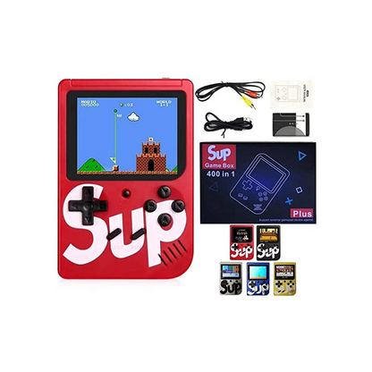 SUP Game Box 400 in 1 Retro Handheld Console – 3.0” Screen, Rechargeable Portable Gaming Device