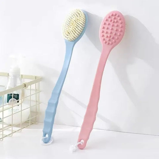 Long Handle Bath Brush – Soft Exfoliating Body Scrubber & Skin Cleaning Tool - Saadiq.pk