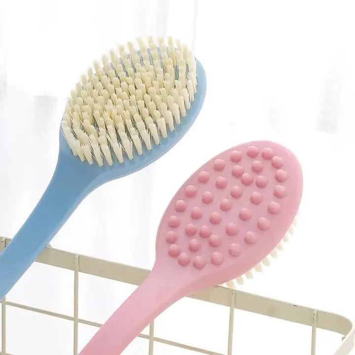 Long Handle Bath Brush – Soft Exfoliating Body Scrubber & Skin Cleaning Tool - Saadiq.pk
