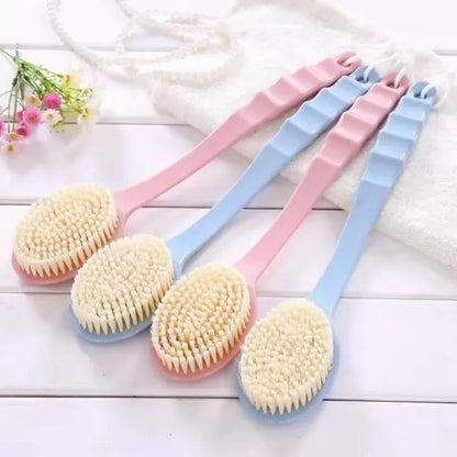 Long Handle Bath Brush – Soft Exfoliating Body Scrubber & Skin Cleaning Tool - Saadiq.pk