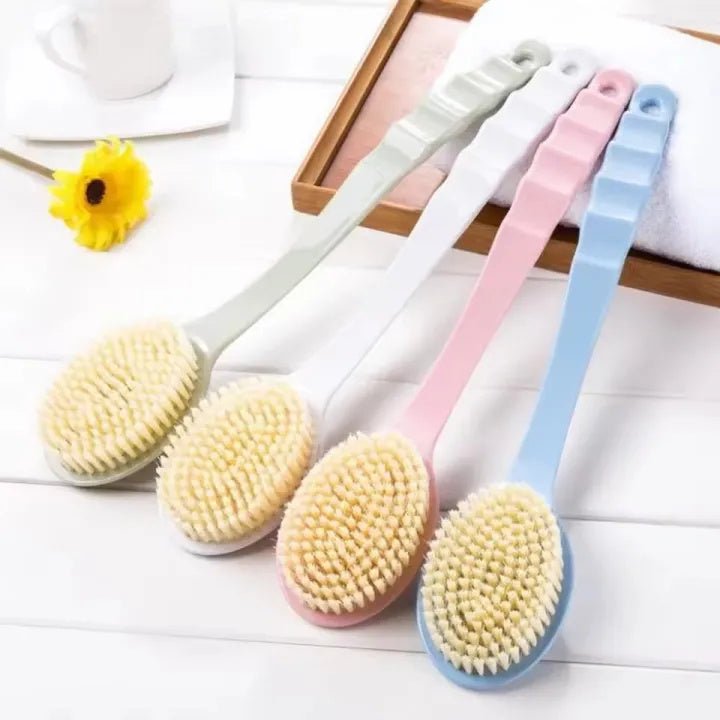 Long Handle Bath Brush – Soft Exfoliating Body Scrubber & Skin Cleaning Tool - Saadiq.pk