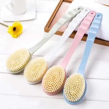 Long Handle Bath Brush – Soft Exfoliating Body Scrubber & Skin Cleaning Tool - Saadiq.pk