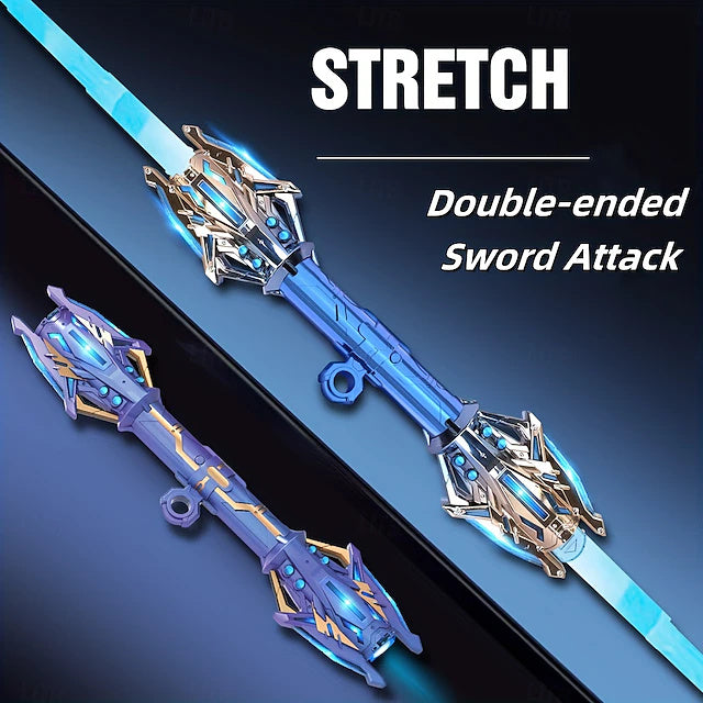 2-in-1 LED Light Sword Toy with Sound Effects
