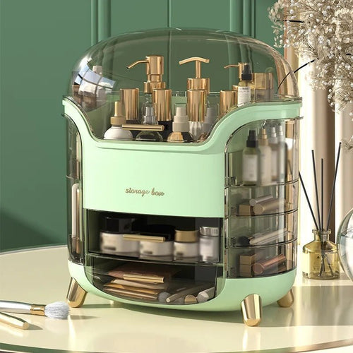 Luxury Desktop Cosmetic Organizer – Elegant Makeup & Skincare Storage - Saadiq.pk