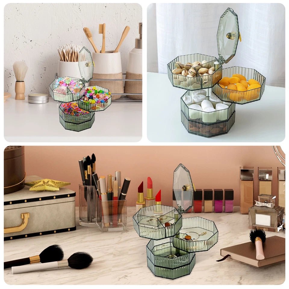 Luxury Rotating Jewelry Organizer Box - Saadiq.pk