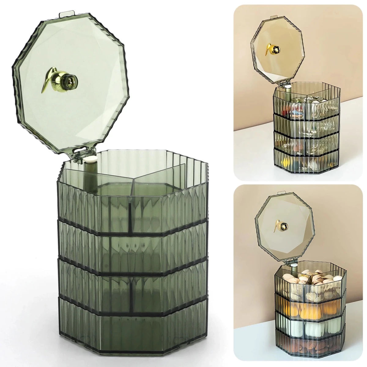 Luxury Rotating Jewelry Organizer Box - Saadiq.pk