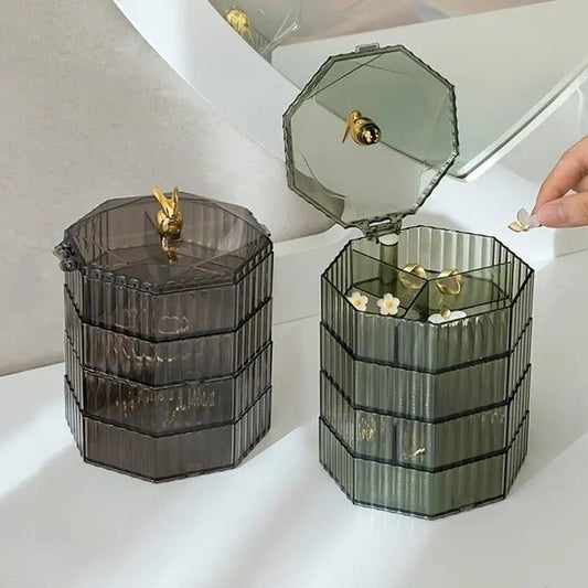 Luxury Rotating Jewelry Organizer Box - Saadiq.pk