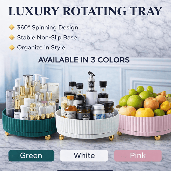 Luxury 360° Rotating Tray Organizer in Pakistan | Saadiq.pk