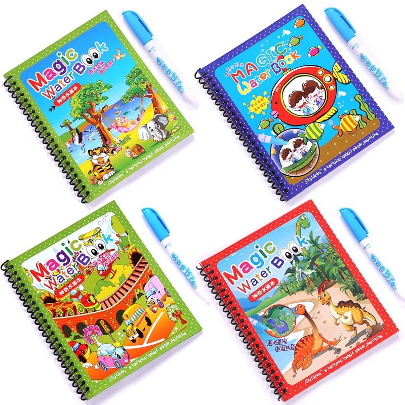 Magic Water Drawing Book – Reusable Educational Coloring Toy for Kids - Saadiq.pk