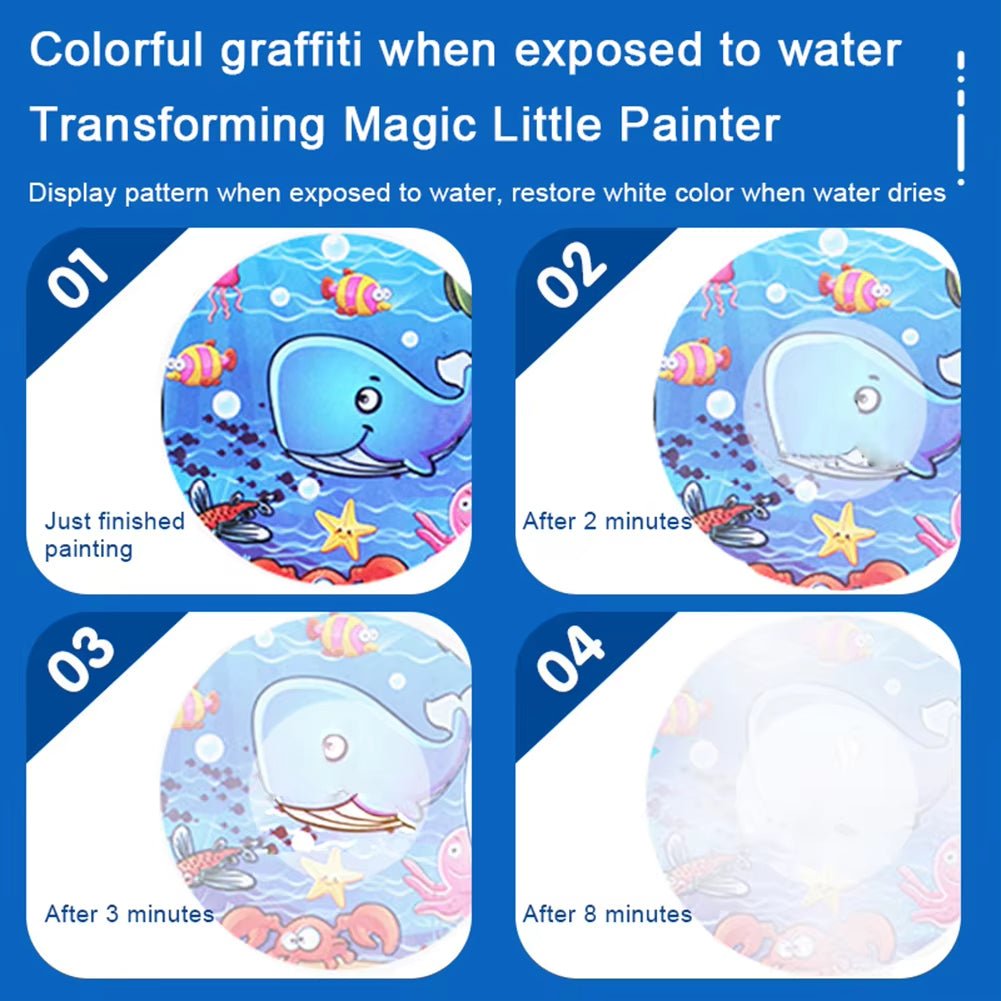 Magic Water Drawing Book – Reusable Educational Coloring Toy for Kids - Saadiq.pk