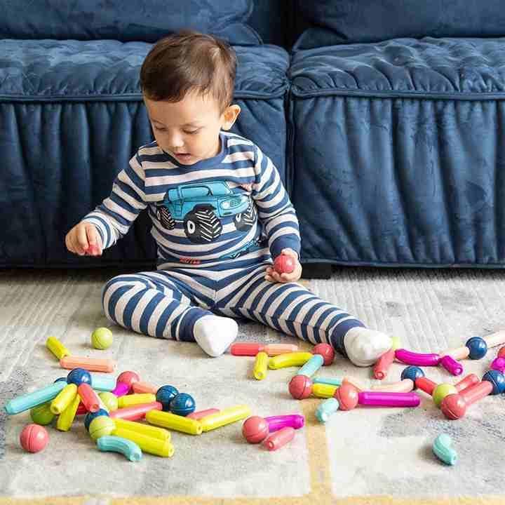 Magnetic Sticks Building Blocks Set 🧲 – 64 PCS Educational Construction Toy for Kids - Saadiq.pk