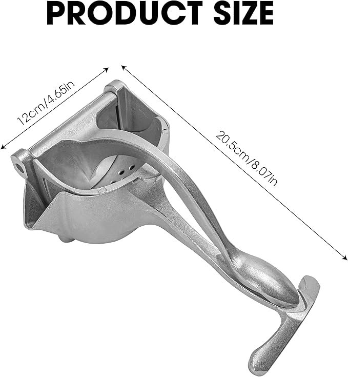 "Manual Fruit Squeezer – Aluminum Lemon & Lime Juicer | Heavy Duty Metal Citrus Press, Easy to Clean" - Saadiq.pk