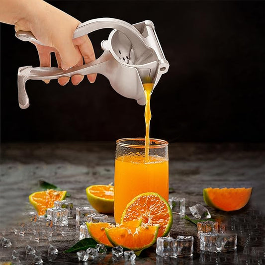 "Manual Fruit Squeezer – Aluminum Lemon & Lime Juicer | Heavy Duty Metal Citrus Press, Easy to Clean" - Saadiq.pk
