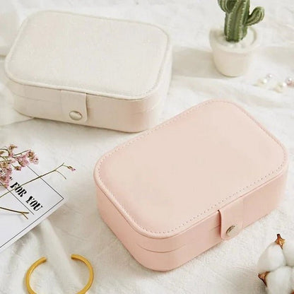 Medium - Sized Leather Jewelry Organizer – Elegant Storage Box for Accessories - Saadiq.pk