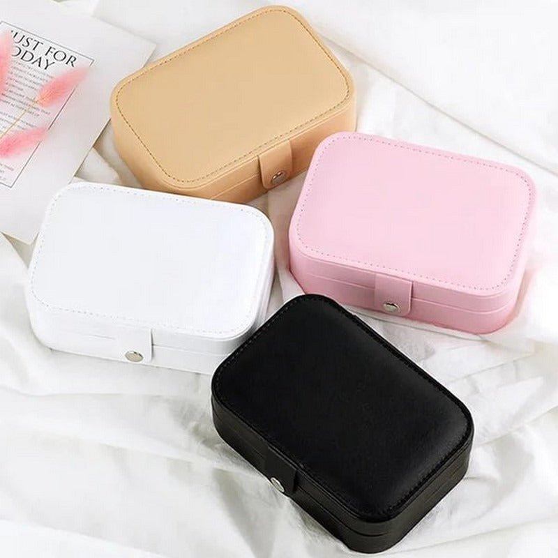 Medium - Sized Leather Jewelry Organizer – Elegant Storage Box for Accessories - Saadiq.pk