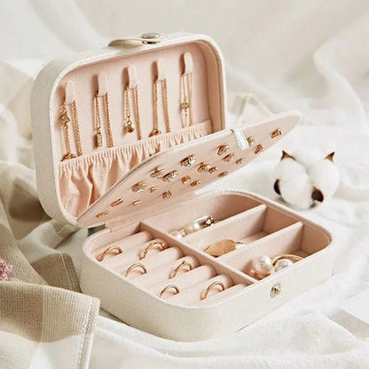 Medium - Sized Leather Jewelry Organizer – Elegant Storage Box for Accessories - Saadiq.pk