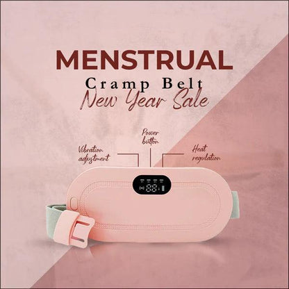Menstrual Cramp Relief Belt | Heating & Vibrating Pain Relief for Period Cramps | Adjustable Comfort Wrap - Saadiq.pk