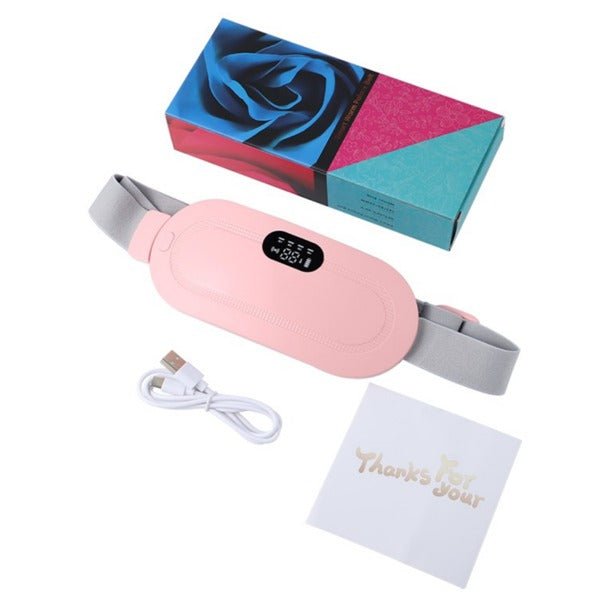 Menstrual Cramp Relief Belt | Heating & Vibrating Pain Relief for Period Cramps | Adjustable Comfort Wrap - Saadiq.pk